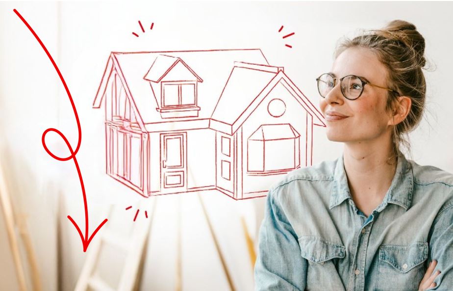  Pfeil weist auf Baufi-Rechner 